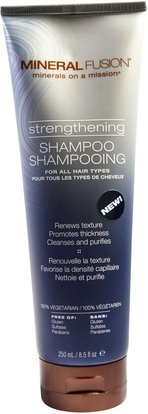 Mineral Fusion, Strengthening Shampoo, For All Hair Types, 8.5 fl oz (250 ml) ,حمام، الجمال، الشعر، فروة الرأس، الشامبو، مكيف