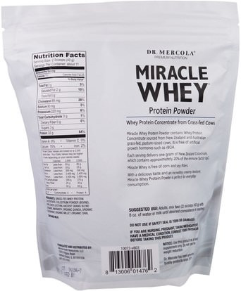 Herb-sa Dr. Mercola, Miracle Whey Protein Powder, Original, 16 oz (454 g)
