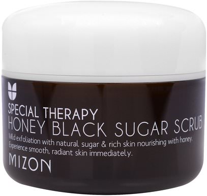 Mizon, Honey Black Sugar Scrub, 3.17 oz (90 g) ,حمام، الجمال، العناية بالجسم، فرك الجسم
