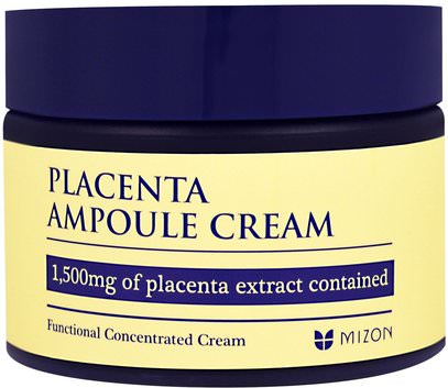 Mizon, Placenta Ampoule Cream, 1.69 oz (50 ml) ,حمام، الجمال، مكافحة الشيخوخة