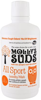 Mollys Suds, All Sport Laundry Wash, 32 fl oz (964.35 ml) ,حمام، الجمال، الصابون، المنزل، منظفات الغسيل