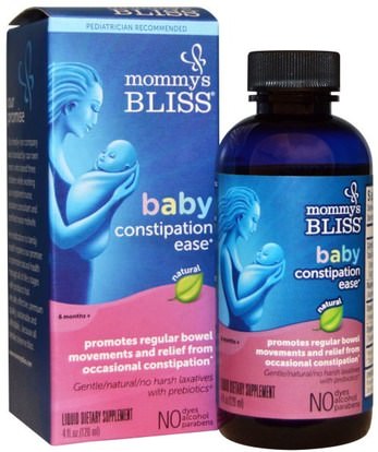 Mommys Bliss, Baby, Constipation Ease, 4 fl oz (120 ml) ,والصحة، والإمساك، وصحة الأطفال، وطفل رضيع، وملاحق الرضع