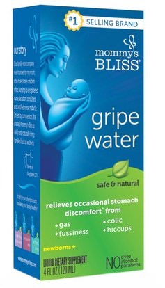 Mommys Bliss, Gripe Water, 4 fl oz (120 ml) ,صحة الطفل، مغص المياه غريب، التسنين الطفل