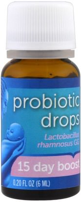 Mommys Bliss, Probiotic Drops, 15 Day Boost, Newborn +, 0.20 fl oz (6 ml) ,والمكملات الغذائية، والأطفال البروبيوتيك