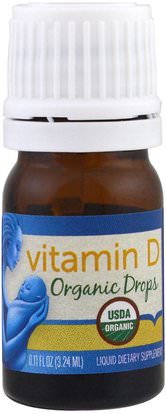 Mommys Bliss, Vitamin D, Organic Drops, Newborn +, 0.11 fl oz (3.24 ml) ,الفيتامينات، فيتامين d3