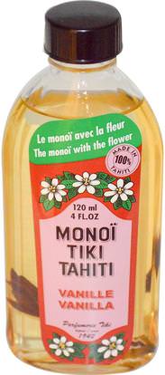 Monoi Tiare Tahiti, Coconut Oil, Vanilla, 4 fl oz (120 ml) ,حمام، الجمال، زيت جوز الهند الجلد