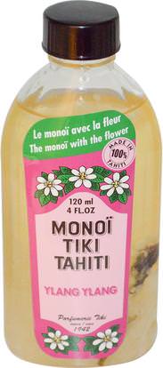 Monoi Tiare Tahiti, Coconut Oil, Ylang Ylang, 4 fl oz (120 ml) ,حمام، الجمال، الزيوت العطرية الزيوت، الإيلنغ النفط