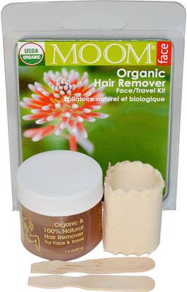 Moom, Organic Hair Remover Face/Travel Kit, 1 Kit ,Herb-sa