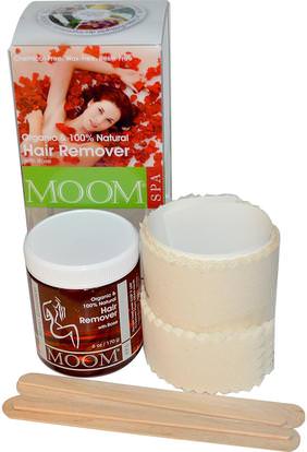 Moom, Organic Hair Remover, with Rose, Spa, 6 oz (170 g) ,حمام، الجمال، الحلاقة، شرائط الشمع إزالة الشعر