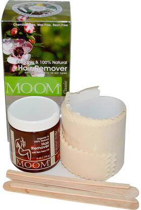 Moom, Organic Hair Remover, with Tea Tree Oil, Classic, 6 oz (170 g) ,حمام، الجمال، الحلاقة، شرائط الشمع إزالة الشعر