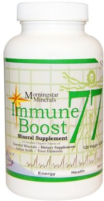 Morningstar Minerals, Immune Boost 77, Mineral Supplement, 120 Veggie Caps ,المكملات الغذائية، المعادن، الانفلونزا الباردة والفيروسية، جهاز المناعة