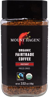 Mount Hagen, Organic Fairtrade Coffee, Instant, Freeze Dried, 3.53 oz (100 g) ,الغذاء، القهوة، القهوة الفورية، كيتو ودية
