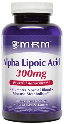 MRM, Alpha Lipoic Acid, 300 mg, 60 Veggie Tabs ,والمكملات الغذائية، ومضادات الأكسدة، ألفا حمض ليبويك، ألفا حمض ليبويك 300 ملغ