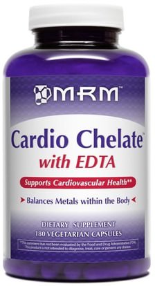 MRM, Cardio Chelate with EDTA, 180 Veggie Caps ,المكملات الغذائية، إدتا، الصحة