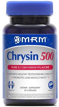MRM, Chrysin 500, 30 Capsules ,المكملات الغذائية، كريسين، الرجال، التستوستيرون