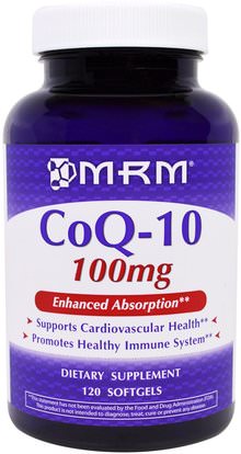 MRM, CoQ-10, 100 mg, 120 Softgels ,المكملات الغذائية، أنزيم q10، coq10، الصحة