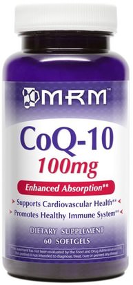 MRM, CoQ-10, 100 mg, 60 Softgels ,المكملات الغذائية، أنزيم q10، coq10، الصحة