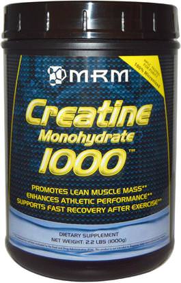 MRM, Creatine Monohydrate 1000, 2.2 lbs (1000 g) ,والرياضة، والكرياتين، تجريب