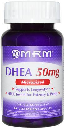 MRM, DHEA, 50 mg, 90 Veggie Caps ,المكملات الغذائية، بريغنينولون، ديا