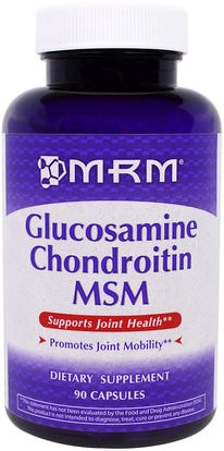 MRM, Glucosamine Chondroitin MSM, 90 Capsules ,المكملات الغذائية، شوندروتن الجلوكوزامين