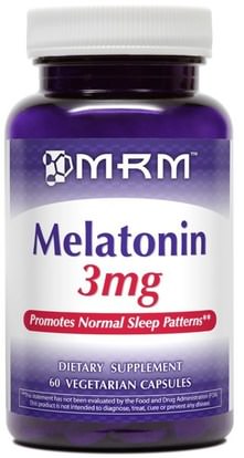 MRM, Melatonin, 3 mg, 60 Veggie Caps ,والمكملات الغذائية، والنوم، الميلاتونين