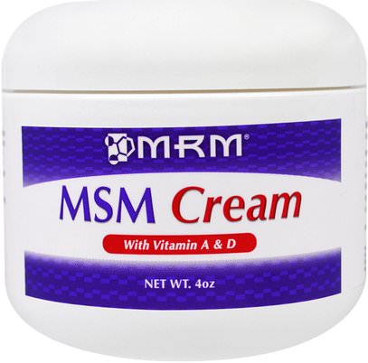 MRM, MSM Cream, 4 oz ,الصحة، المرأة، الجلد، الجمال، مكافحة الشيخوخة