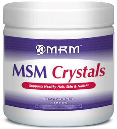 MRM, MSM Crystals, 200 g ,الصحة، العظام، هشاشة العظام، التهاب المفاصل