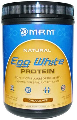 MRM, Natural Egg White Protein, Chocolate, 24 oz (680 g) ,والمكملات الغذائية، والبروتين، وبروتين البيض الأبيض