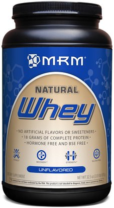 MRM, Natural Whey, Unflavored, 32.5 oz (920 g) ,المكملات الغذائية، بروتين مصل اللبن