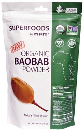 MRM, Organic Baobab Powder, 8.5 oz (240 g) ,المكملات الغذائية، مضادات الأكسدة، سوبرفوودس