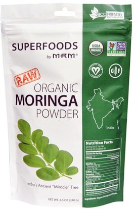 MRM, Organic Moringa Powder, 8.5 oz (240 g) ,الأعشاب، المورينغا