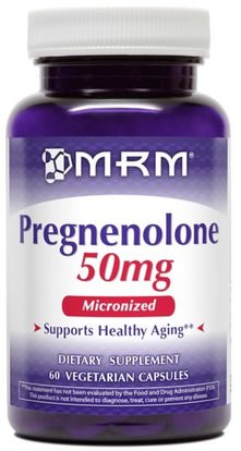 MRM, Pregnenolone, 50 mg, 60 Veggie Caps ,المكملات الغذائية، بريغنينولون 50 ملغ