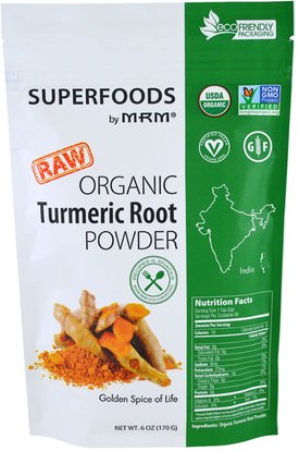 MRM, Raw, Organic Turmeric Root Powder, 6 oz (170 g) ,المكملات الغذائية، مضادات الأكسدة، الكركمين