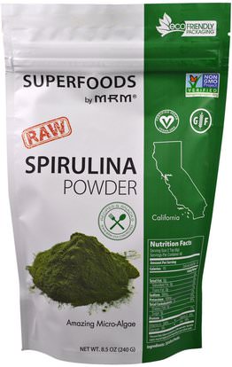 MRM, RAW Spirulina Powder, 8.5 oz (240 g) ,المكملات الغذائية، سبيرولينا