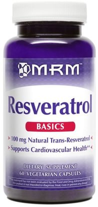 MRM, Resveratrol, 60 Veggie Caps ,المكملات الغذائية، ريسفيراترول، مكافحة الشيخوخة