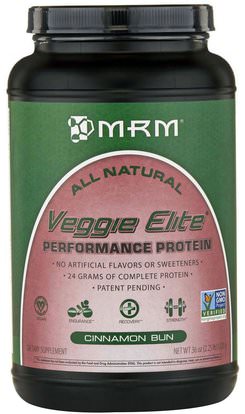 MRM, Veggie Elite, Performance Protein, Cinnamon Bun, 36 oz (1,020 g) ,والرياضة، والعضلات