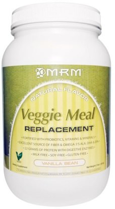 MRM, Veggie Meal Replacement, Vanilla Bean, 3 lbs (1,361 g) ,والمكملات الغذائية، والهدايا استبدال وجبة