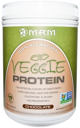 MRM, Veggie Protein, Chocolate, 20.1 oz (570 g) ,والمكملات الغذائية، والبروتين