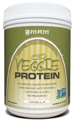 MRM, Veggie Protein, Vanilla, 20.1 oz (570 g) ,والمكملات الغذائية، والبروتين
