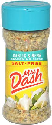 Mrs. Dash, Garlic & Herb Seasoning Blend, Salt-Free, 2.5 oz (71 g) ,الطعام، التوابل و التوابل