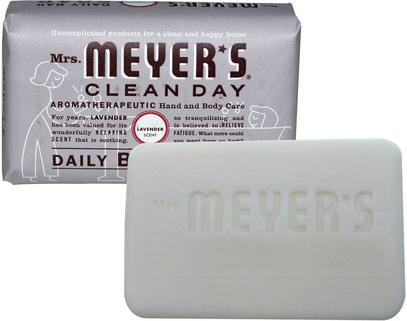 Mrs. Meyers Clean Day, Daily Bar Soap, Lavender Scent, 5.3 oz (150 g) ,حمام، الجمال، الصابون