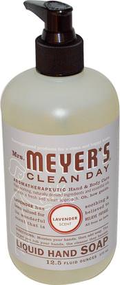 Mrs. Meyers Clean Day, Liquid Hand Soap, Lavender Scent, 12.5 fl oz (370 ml) ,حمام، الجمال، الصابون