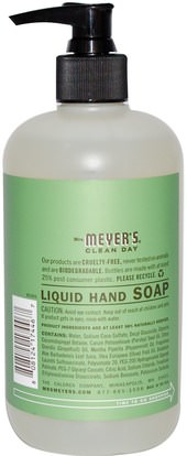Mrs. Meyers Clean Day, Liquid Hand Soap, Parsley Scent, 12.5 fl oz (370 ml) ,حمام، الجمال، الصابون
