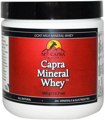 Mt. Capra, Capra Mineral Whey, 12.7 oz (360 g) ,المكملات الغذائية، البروتين، بروتين حليب الماعز، سوبرفوودس، معادن مصل اللبن الماعز