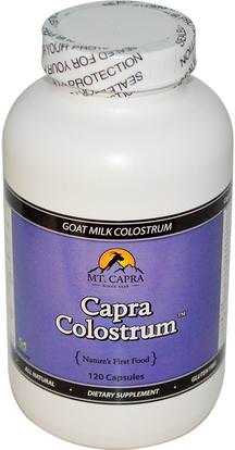 Mt. Capra, CapraColostrum, Goat Milk Colostrum, 120 Capsules ,المكملات الغذائية، منتجات الأبقار، اللبأ، سوبرفوودس، الماعز مصل اللبن