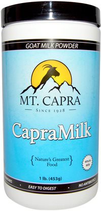 Mt. Capra, CapraMilk, Goat Milk Powder, 1 lb (453 g) ,المكملات الغذائية، البروتين، بروتين حليب الماعز
