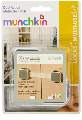 Munchkin, Safety, XtraGuard, Dual Locking Multi-Use Latch, 2 Pack ,صحة الطفل، الطفل، الأطفال، مانشكين تشيلدبروفينغ