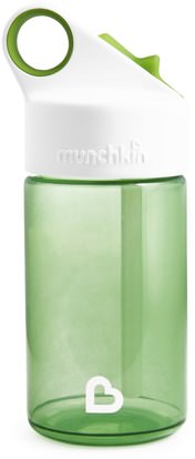Munchkin, Sport, Kids Reusable Bottle, 18+ Months, Green, 12 oz (355 ml) ,صحة الأطفال، والأغذية للأطفال