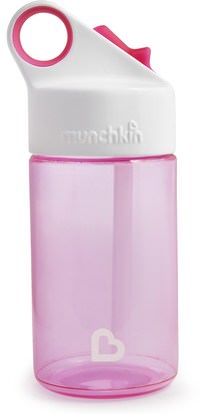 Munchkin, Sport, Kids Reusable Bottle, 18+ Months, Pink, 12 oz (355 ml) ,صحة الأطفال، والأغذية للأطفال