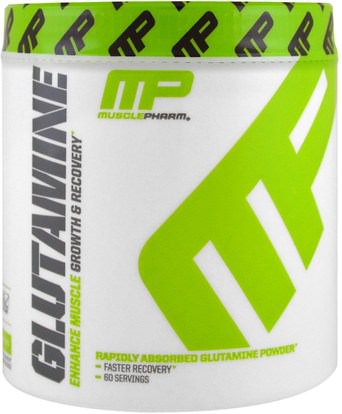 MusclePharm, Glutamine, Growth & Recovery, Core Series.661 lbs (300 g) ,المكملات الغذائية، الأحماض الأمينية، l الجلوتامين، l الجلوتامين مسحوق، الرياضة، الرياضة